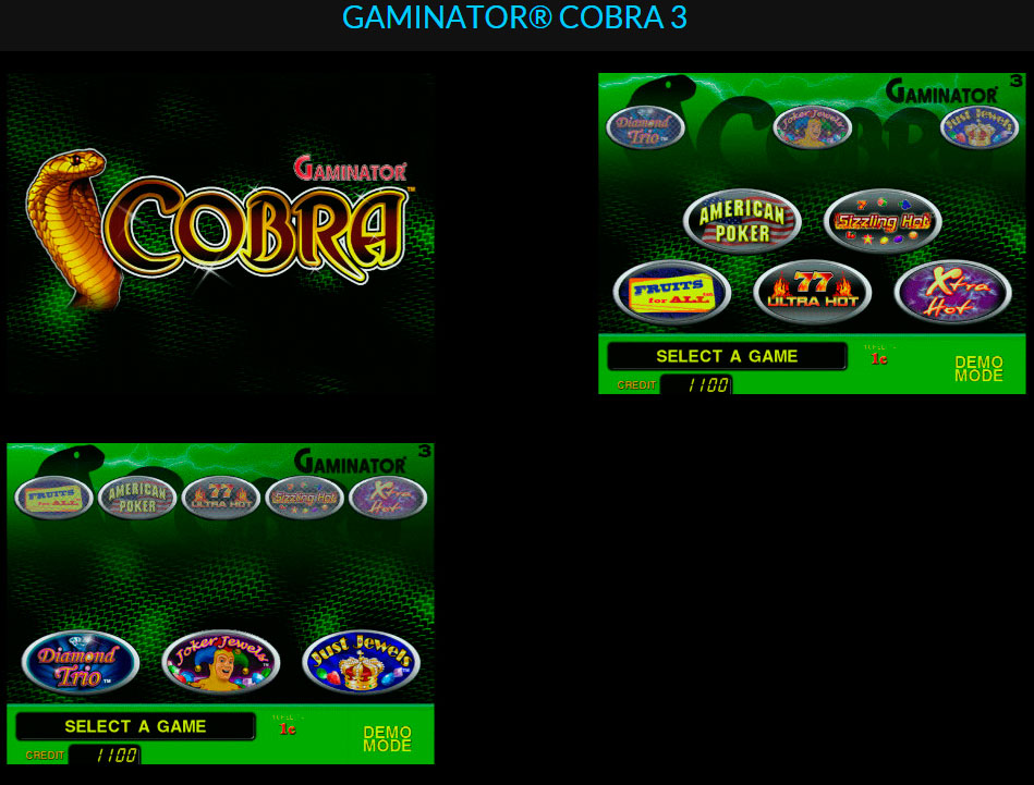 Микс (набор игр) Gaminator Cobra 3